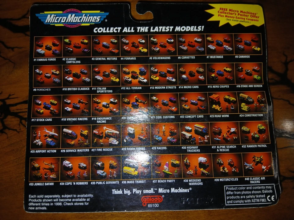 New Vintage 65100 Micro Machines #7 Mustangs 1998 Buy 5, get 5 edition - Image 3 of 4