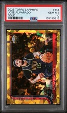 2025 TOPPS CHROME SAPPHIRE EDITION #144 JOSE ALVARADO GOLD /50 POP 1
