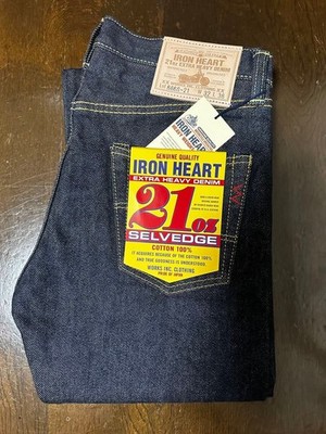 IRON HEART 21oz EXTRA HEAVY DENIM SELVEDGE 666S 21 W32 L36 | eBay