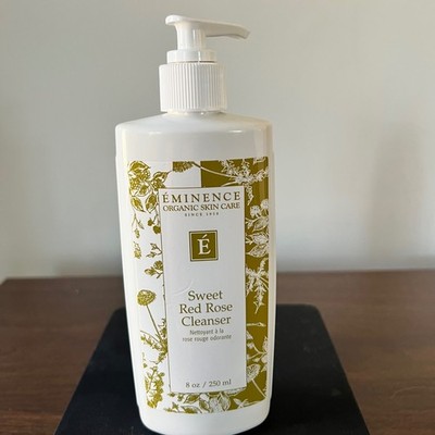 Eminence Organic Skin Care Sweet Red Rose Cleanser 8oz 250ml Pump Bottle Facial