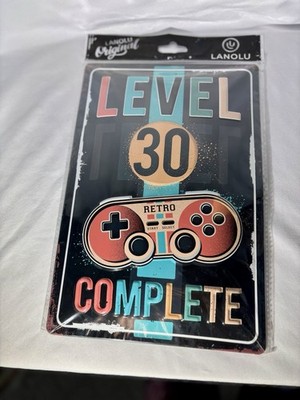Lanolu Vintage Look  Level 30 Complete  Raised 8x12 Metal Sign