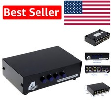 High-Performance 4 Port AV Switcher with Easy Top Switch for Quick Selection