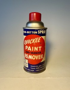 Vintage Quickee Spray Paint Remover, 1960s Paper Label, Yonkers New York.