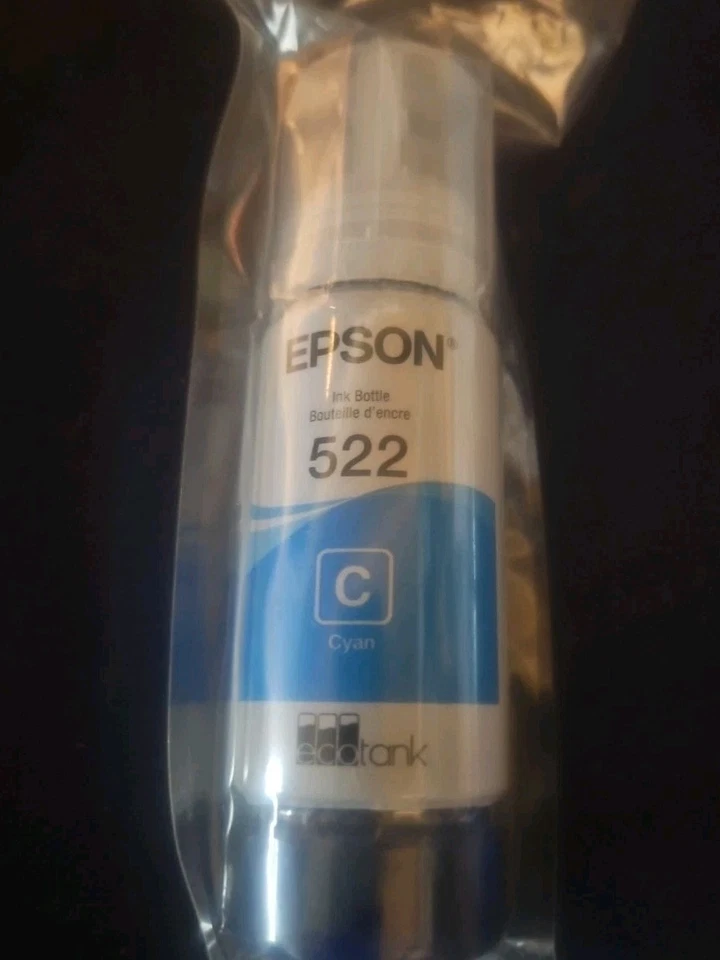 2 - Genuine Epson 522 Ink EcoTanks. 1-Cyan & 1- Magenta FREE FAST SHIPPING! - Image 3 of 4