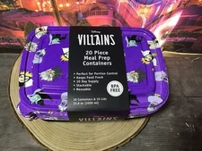 Disney Villians Halloween 20 Piece Meal Prep Containers -NEW