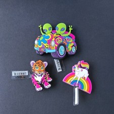 Crocs Lisa Frank 3 Pack Jibbitz Shoe Charms all New Tiger Alien Rainbow Unicorn