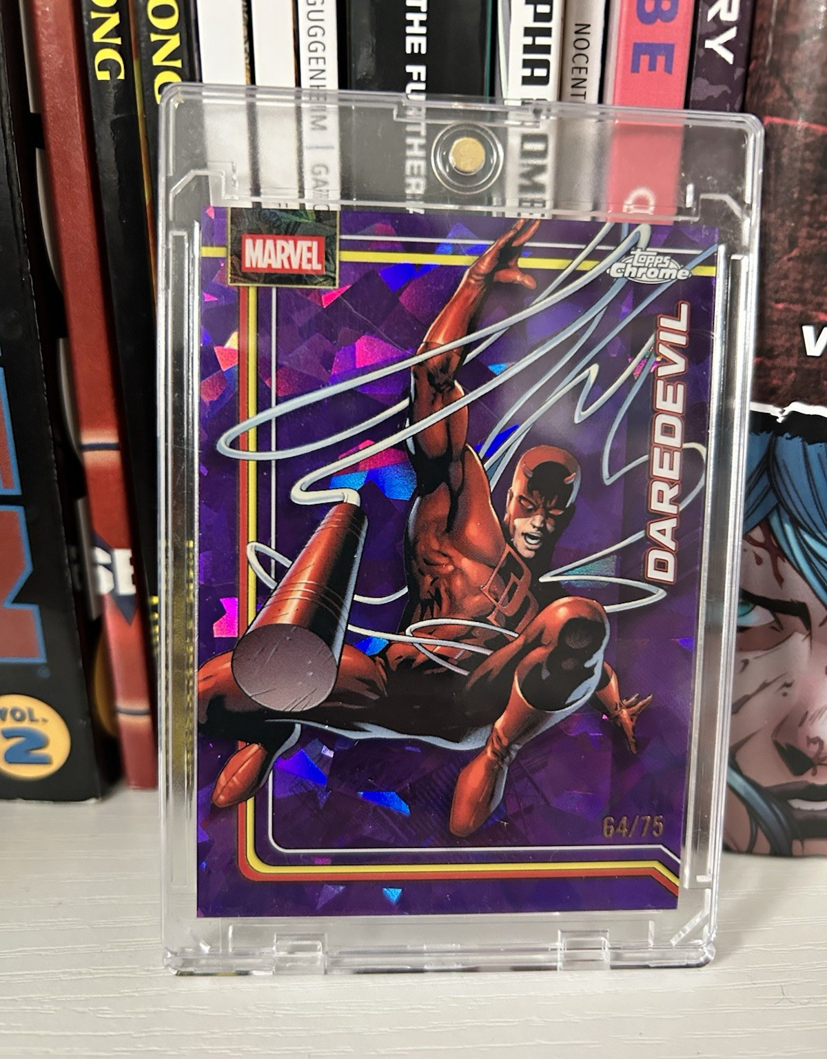 2026 Topps Chrome Marvel Sapphire Daredevil #025 Purple 64/75