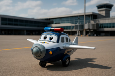 Super Wings 3'' Transforming Paul Police Plane Action Figure