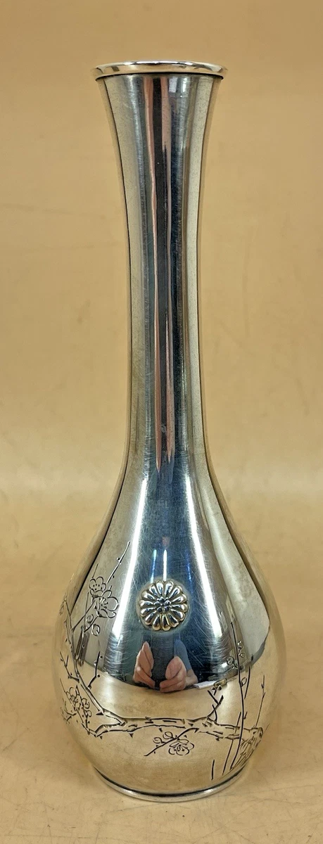 銀製　花瓶 アメリカ「シルバーオーバレイ 一輪挿し花器」《アンティックかとう》