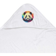 Image of 'Colourful Panda' Baby Hooded Towel (HT00028984)