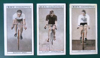 1933 GODFREY PHILLIPS ''Who's Who in Australian Sport'' Cards:  CYCLISTS  x 3