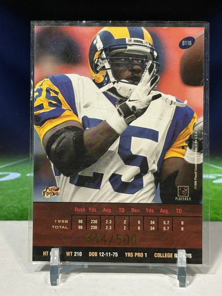 1999 Playoff Prestige SSD Spectrum Gold #B118 Robert Holcombe #/500 Rams - Image 2 of 2