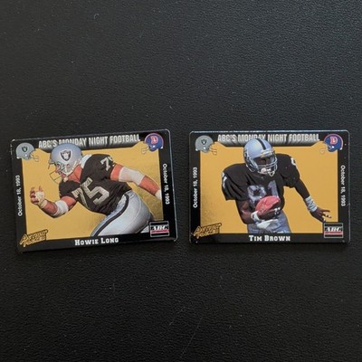 Action Packed ABC's MNF Tim Brown Howie Long Card Lot (2) 1993 #26 #27