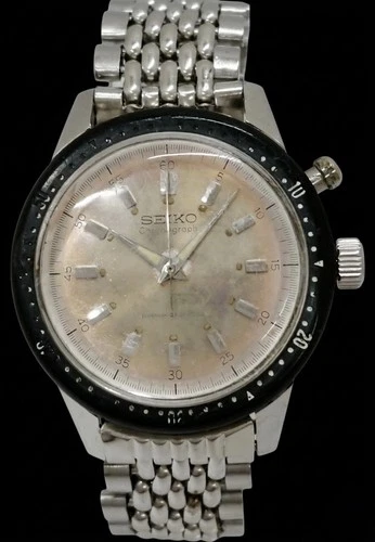 Vintage 1964 Seiko One-Push Chronograph 45899 Tokyo Olympics Torch Caseback