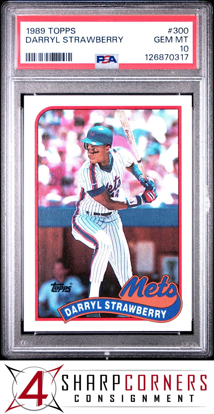 1989 TOPPS #300 DARRYL STRAWBERRY METS PSA 10