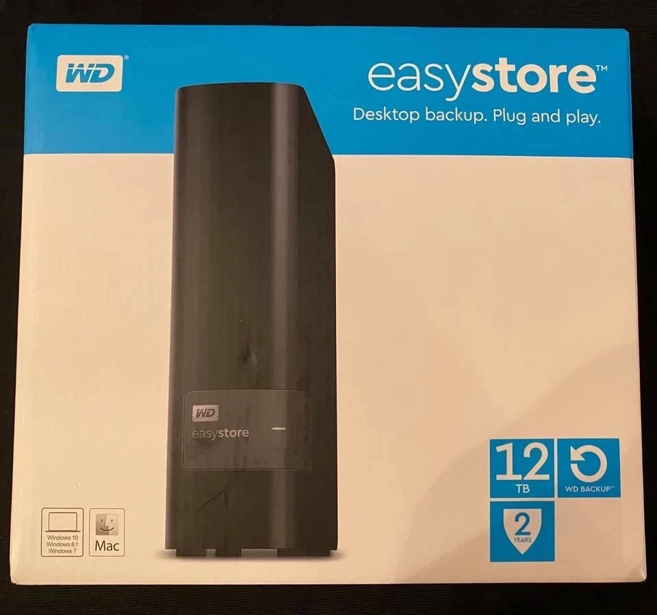 Western Digital External Hard Disk Drives 12 TB Storage Capacity