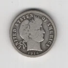 1914 D BARBER DIME 90% SILVER DENVER MINT 10¢ UNITED STATES AMERICA USA SILVER