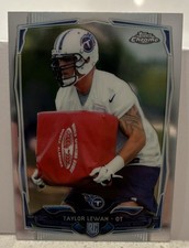 2014 Topps Chrome Taylor Lewan #180 RC Titans Michigan Rookie Card. rookie card picture
