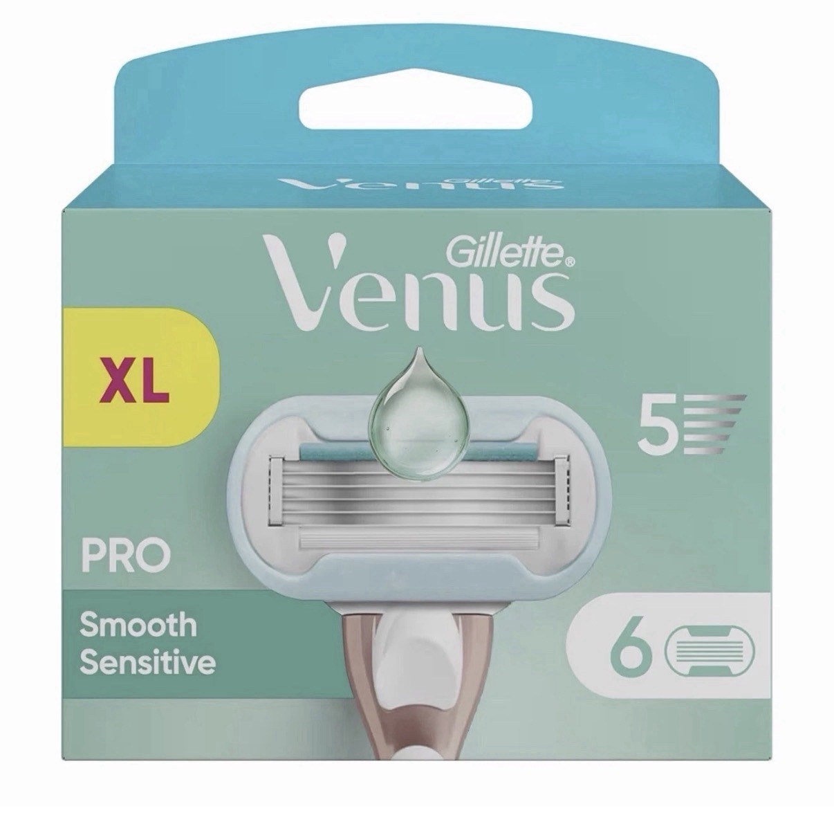 GILLETTE VENUS PRO SMOOTH SENSITIVE RAZOR Pack of 6 100% GENUINE