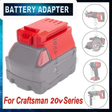 Adapter Fits for Milwaukee 18v Batteries Convert to for Craftsman v-20 20V Tools