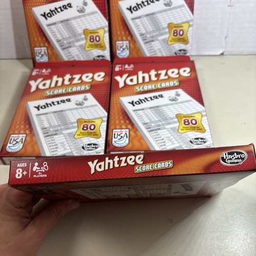 NEW Lot Of 5 Hasbro Gaming Yahtzee - 80 Score Cards Per Pack (400 Sheets Total) - Picture 4 of 8