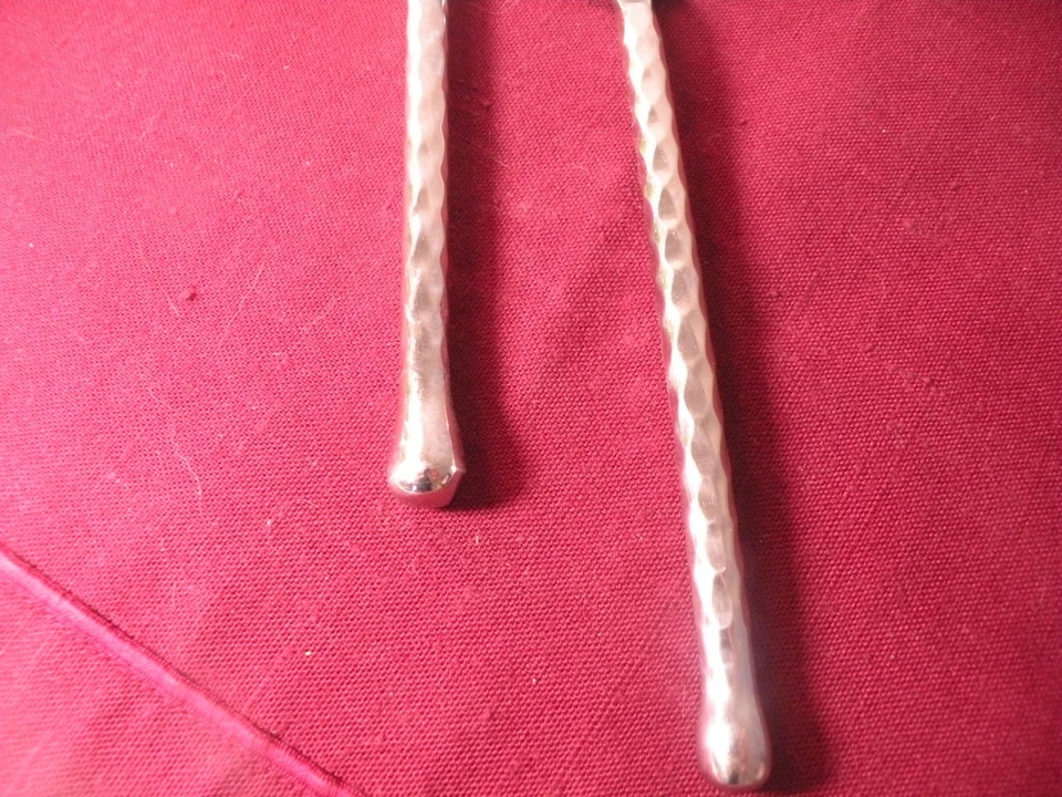 2 colheres de sopa ovais configurações gourmet CORAÇÕES DE PRATA ponta de bola de aço inoxidável 7 1/2" - Imagem 3 de 4