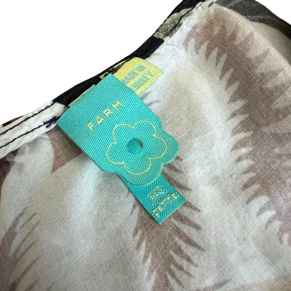 Anthropologie Farm Rio Layla Floral Ruffle Maxi Wrap Dress Size XXS Petite - Image 3 of 4