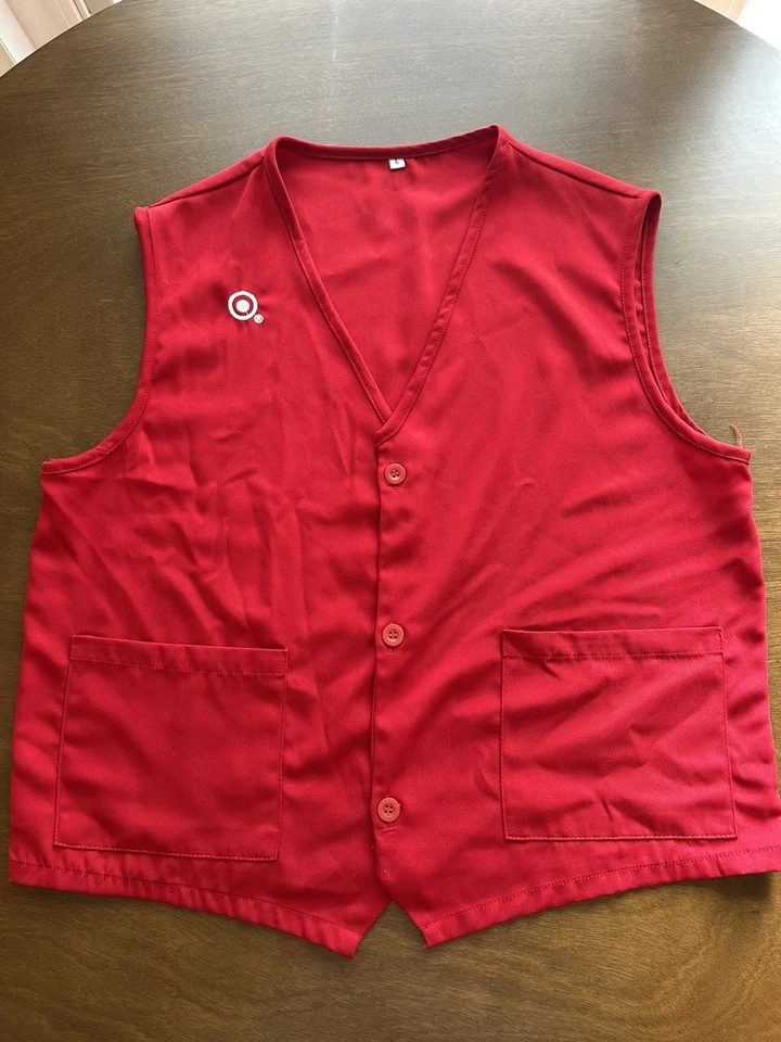 Chaleco para empleados Target L Uniforme con botones Chaleco grande neutro en género Foto 2 de 4