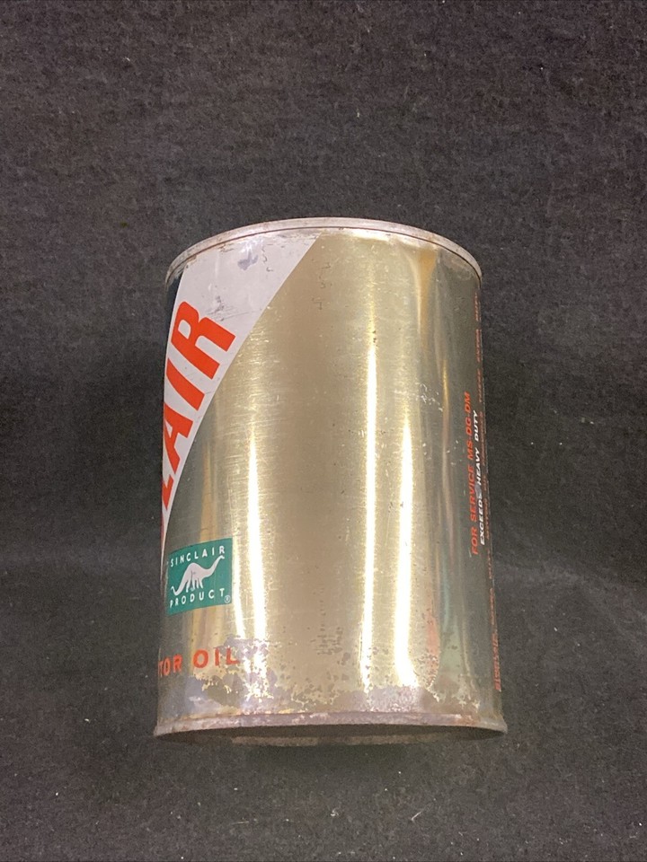 Sinclair Extra Duty Motor Oil 1 Quart Empty Metal Oil Can Dino Gas ...
