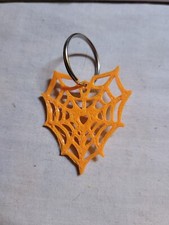 Spiderweb Heart Keychain