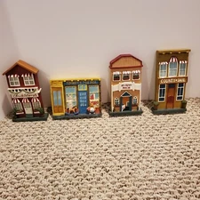 Greenbrier International Collectors Series Village Buildings Set, Wall Or Shelf