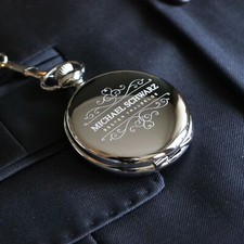 Taschenuhr mit Gravur Farbauswahl Taschenuhr ...