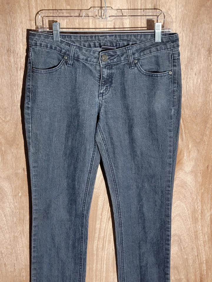 City Street Jeans Mujer Talla 9 Slim Recto Elástico Bajo Tiro Denim Azul Oscuro Foto 4 de 4