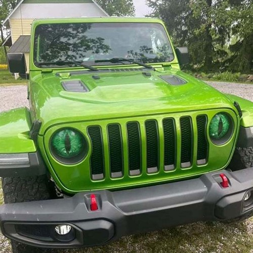 Round 3D Stereo Beast Eyes Headlight Decals for Jeep Truck Headlights Sticker - Picture 18 of 23