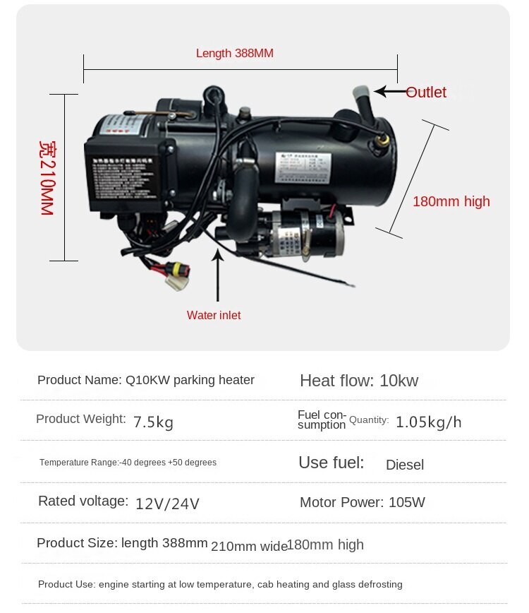 Preheat Rocker Switch 10kw Diesel Heating Parking Heater 12v24v Preheating Engine Boiler ...