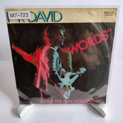 F-R David   Words, 7'' Vinyl (G-/G-), Carrere, M7-723