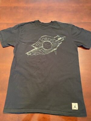 Nike Air Jordan Dave White Wings For The Future T Shirt Retro 1 DW Black