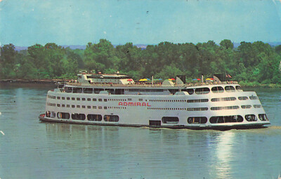Postcard SS Admiral Excursion Steamer Ship Mississippi River posted 1964 MO