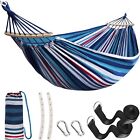 Garden Cotton Hammock Comfortable Fabric Hammock with Spreader Bar Durable Hammo