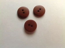 NEW 25PC BAG 5/8 INCH CHOCALTE BROWN  DULL/MATTE FINISH BUTTONS
