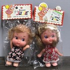 3 Vintage Sweet Susie 4 1/2" Dime Store Ben Franklin Dolls NOS Taiwan Red B1