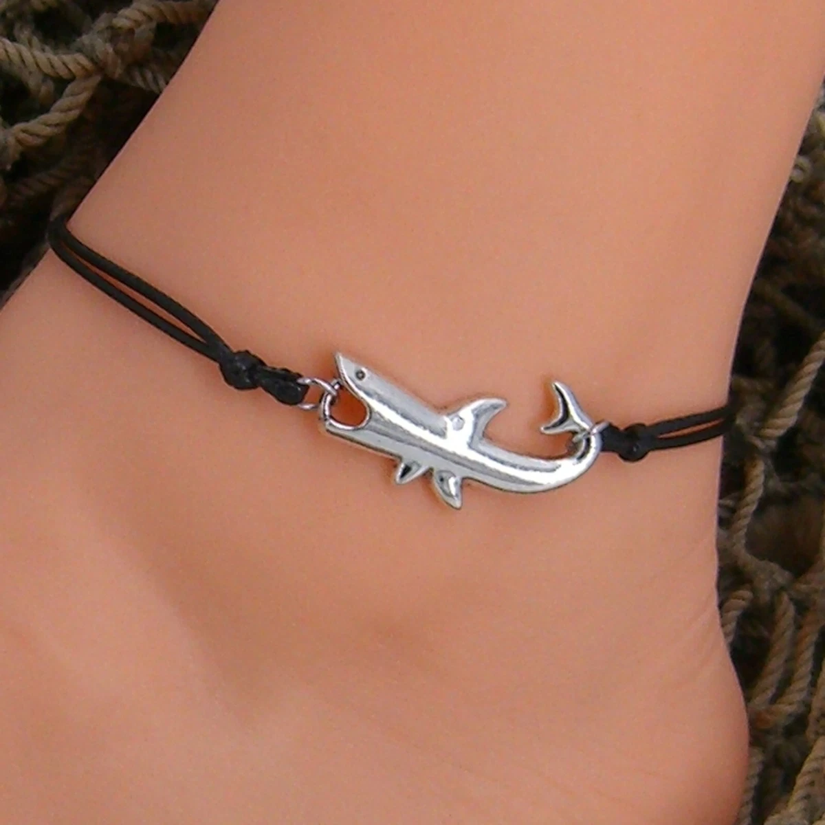 Shark anklet on sale