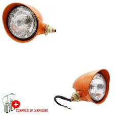 Coppia Fanali Anteriori DX e SX Con Lampadine Trattore Fiat Serie Oro 640, 605C