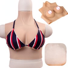 Realistic Silicone Crossdresser Breast Forms Breastplates Drag Queen Boobs H Cup