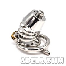Stainless Steel Male Chastity Device Metal Cage Men Locking Belt Restraint
