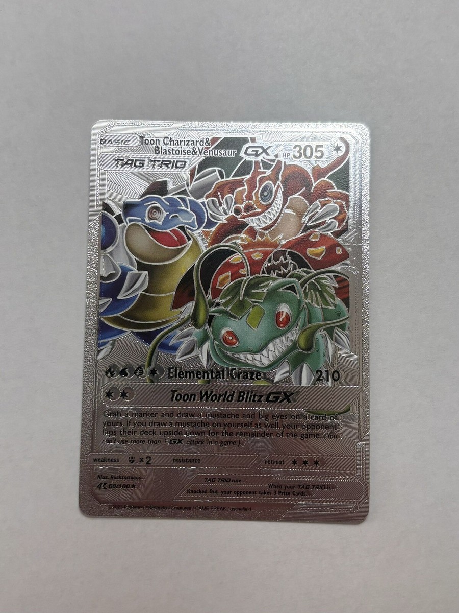 Silver Foil Card Collection Toon Charizard &Blastoise Silver Foil Card Collection Toon Charizard &Blastoise