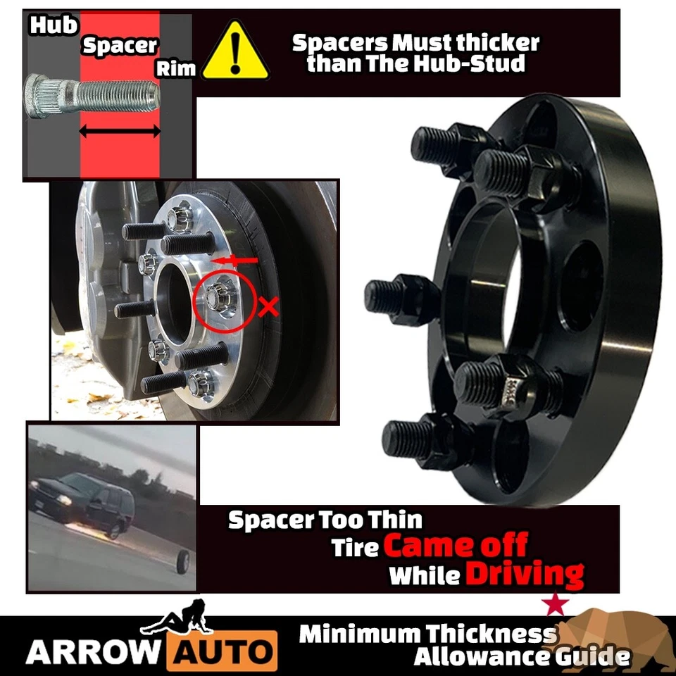 4x 20mm 5x120mm Hub Centric Adapter Spacer Fit Regal/CTS/Camaro/Impala/Malibu — 第 4/4 张图片