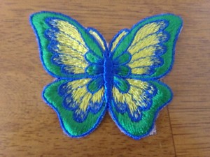 PATCH BUTTERFLY PATCH ARTWORK DECOR  ABOUT 4"