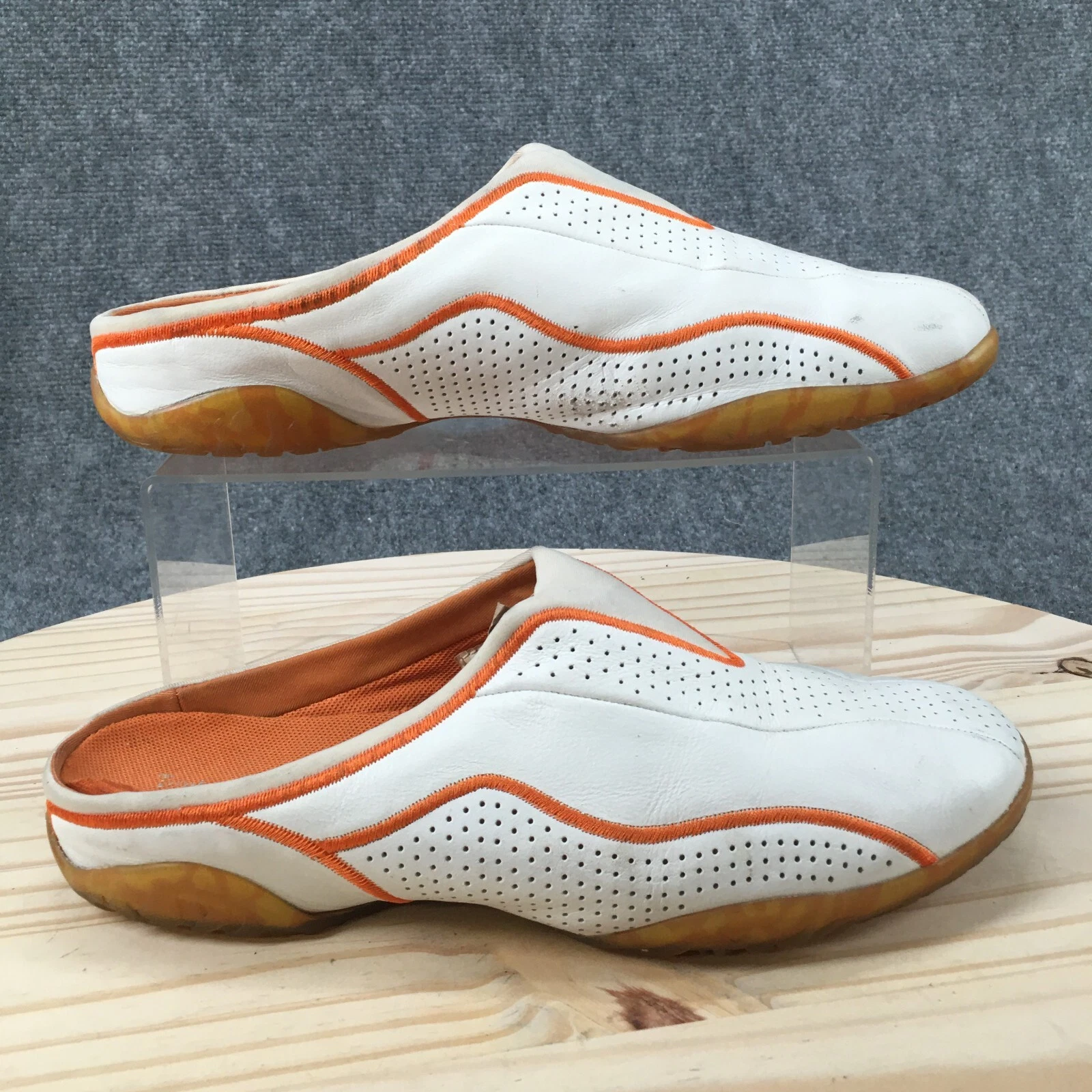 Scarpe Timberland donna 10 M Mule scarpe da ginnastica bianche in pelle punta chiusa comfort