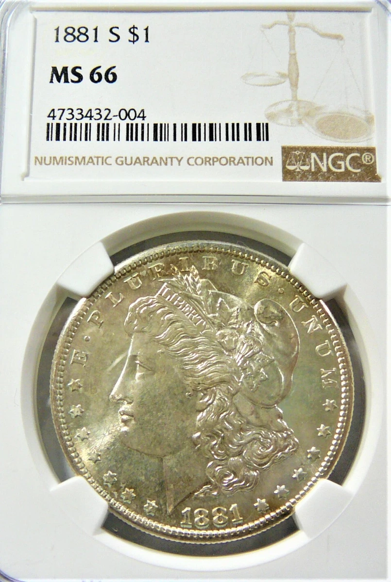 25+ NGC Grade MS 66 1881 Year Morgan US Dollars (1878-1921) for